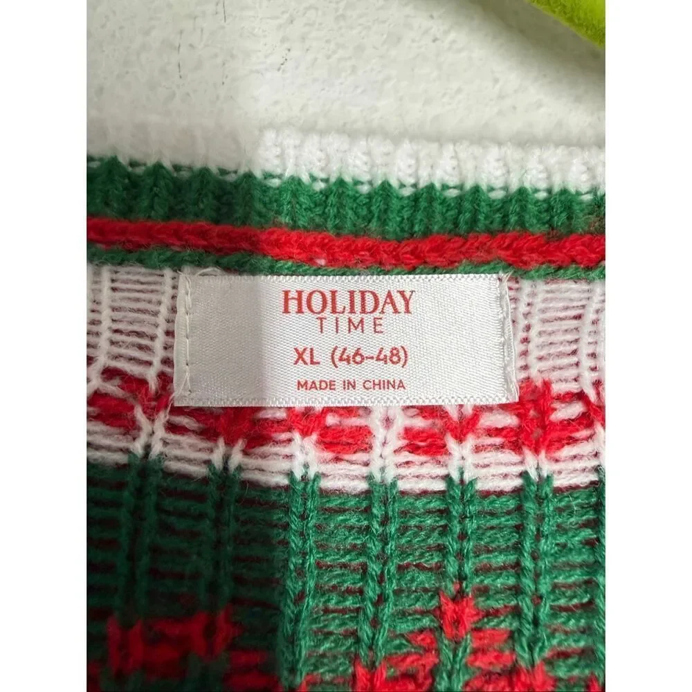 NWOT Holiday Time Men's Gnome Ugly Christmas Sweater Sz XL (44-46)